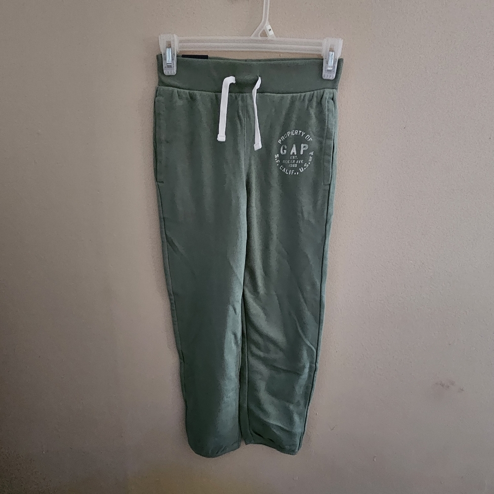 Gap Kids Medium Olive Green Pocketed Drawstring Joggers